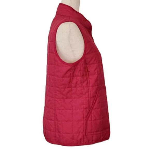 Jones New York Sport Magenta Pink Quilted Zip Vest Size S - Picture 3 of 8